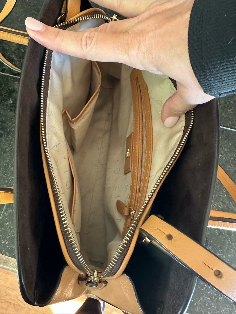 RADLEY LONDON Liverpool Street 2.0 Camel/Tan Leather Top-Handle Satchel - Picture 7 of 7